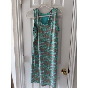 Columbia Sportswear Freezer III‎ Dress XL Turquoise Coral Reef Print  Athletic